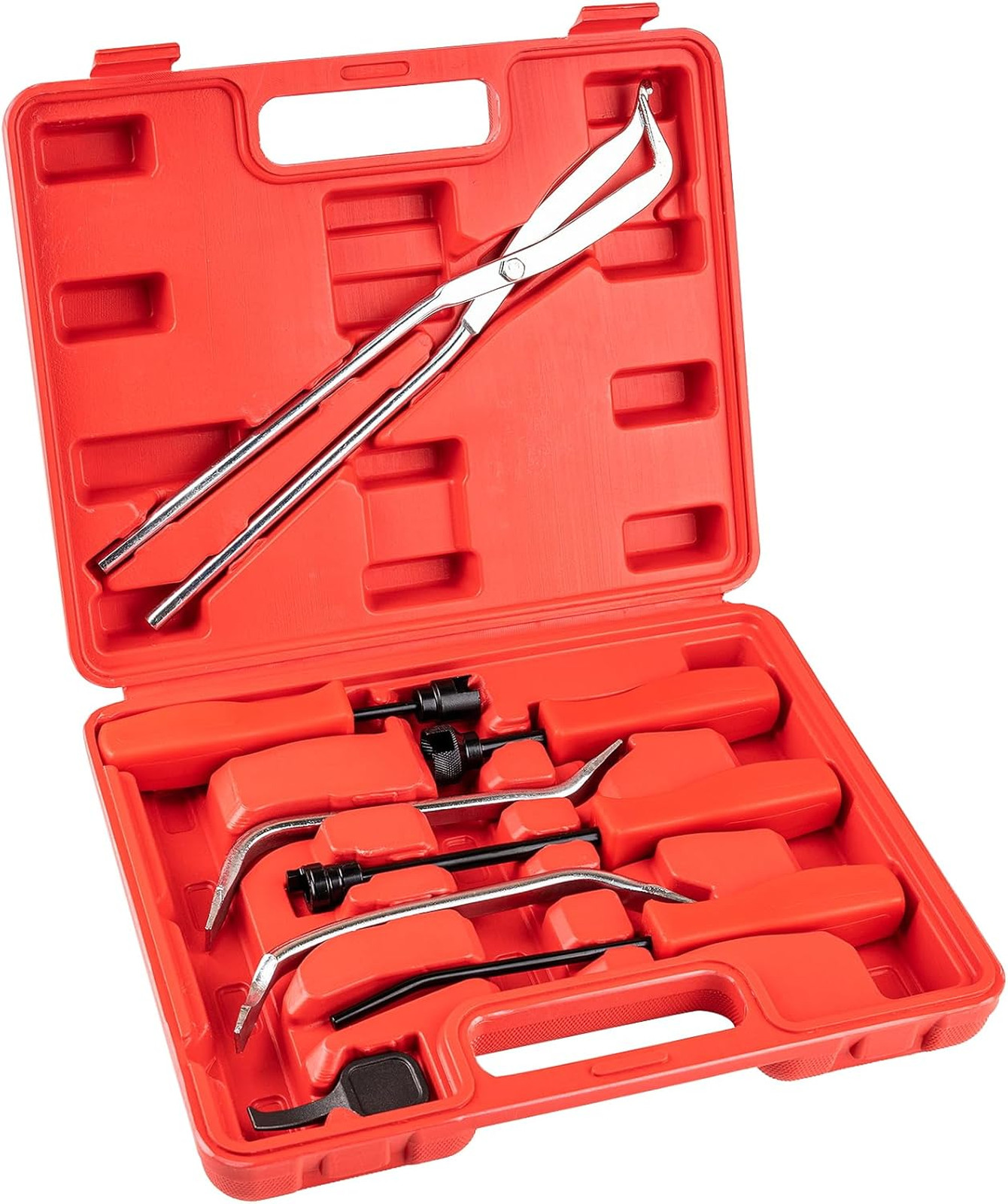8 Piece Drum Brake Tool Kit with Spring Pliers Compressor Spoon Adjusting Tools