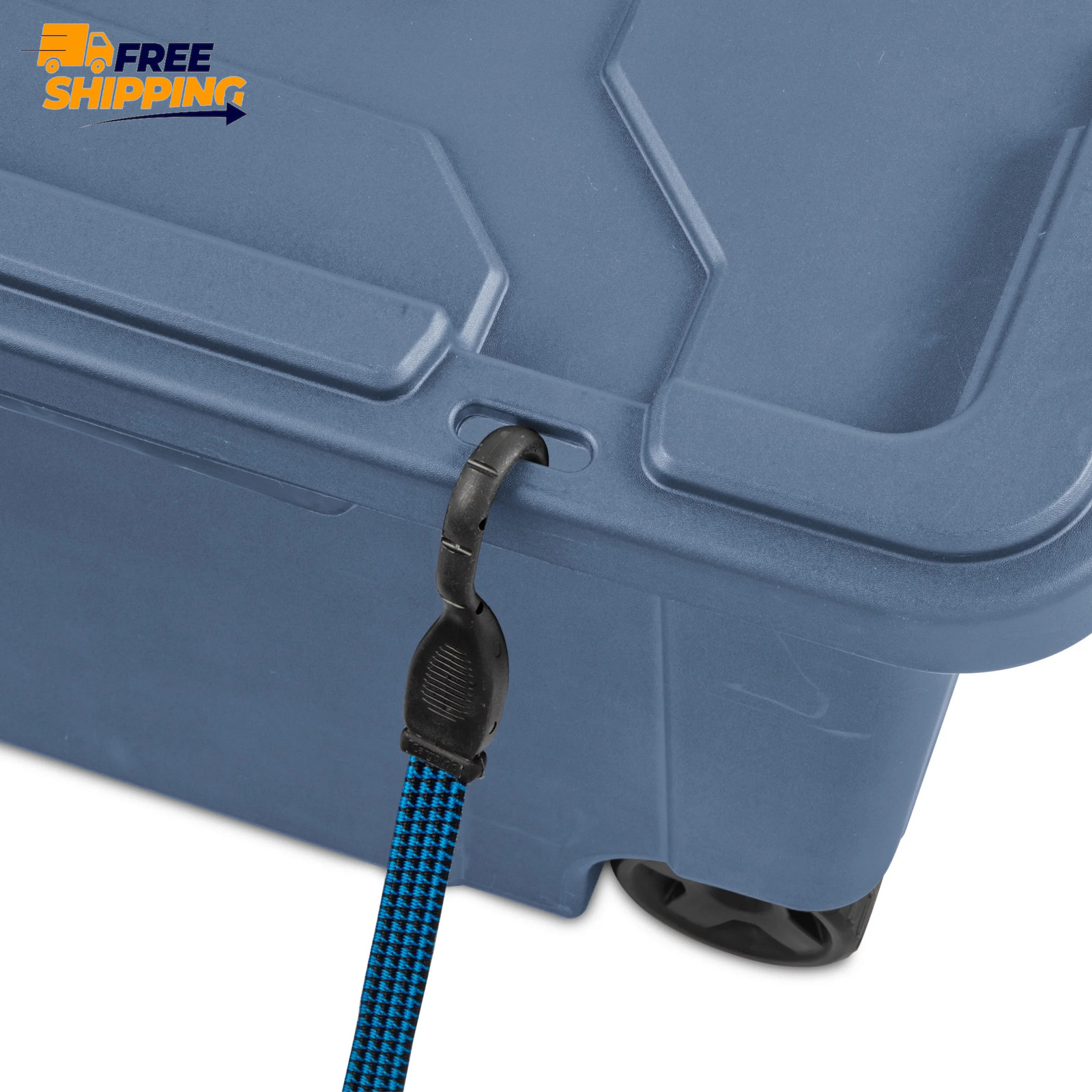 Extra-Large Wheeled Industrial Storage Bin, 40 Gallon Durable, Blue, 2 Pack 👌