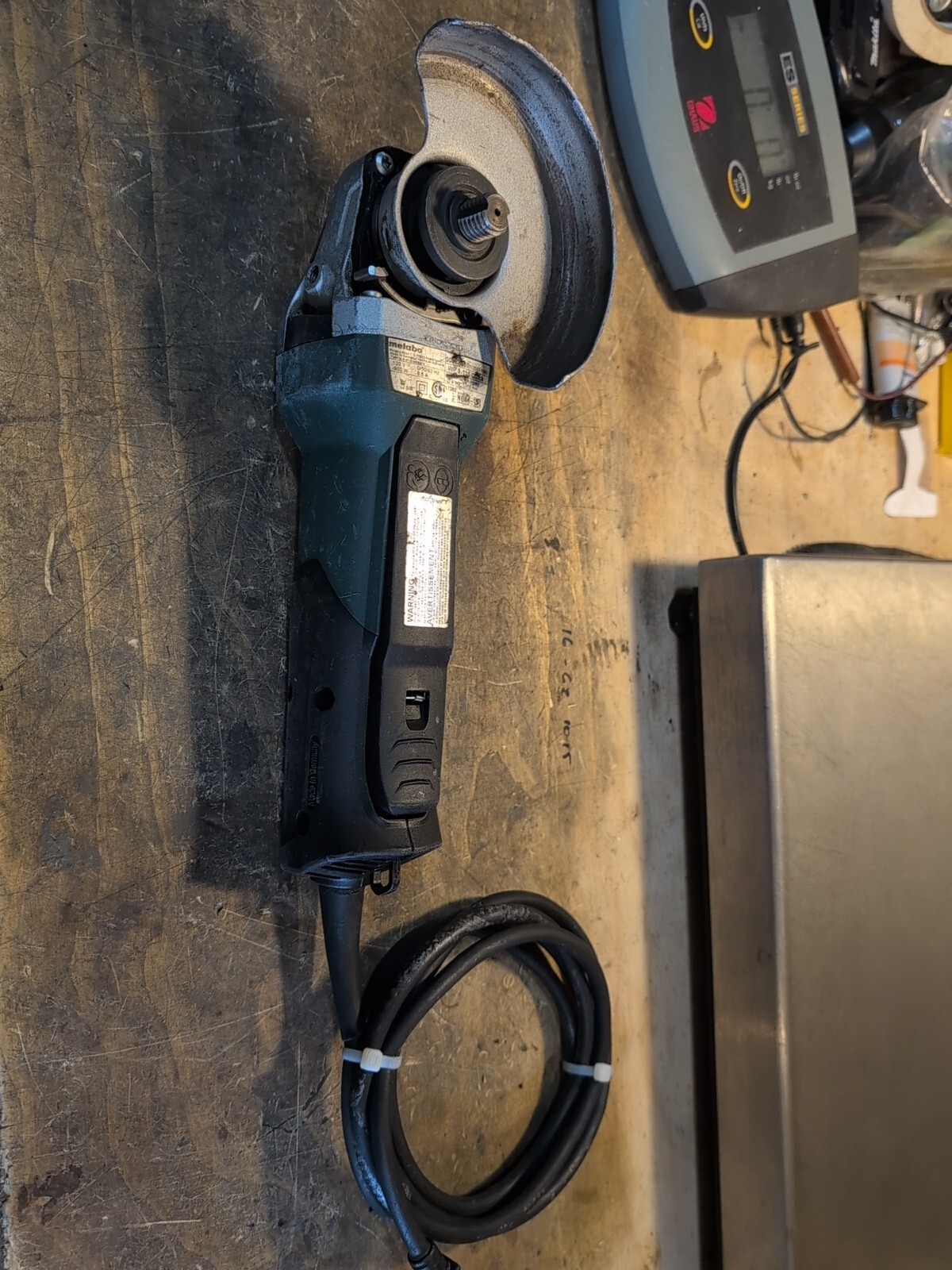 Metabo WP 8-115 QuickProtect 4 1/2" Non-Locking Paddle Switch Angle Grinder