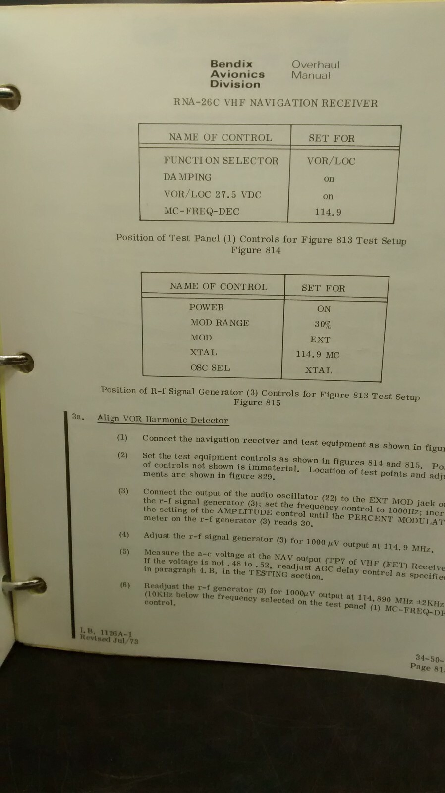 RNA-26C VHF Navigation Overhaul Manual
