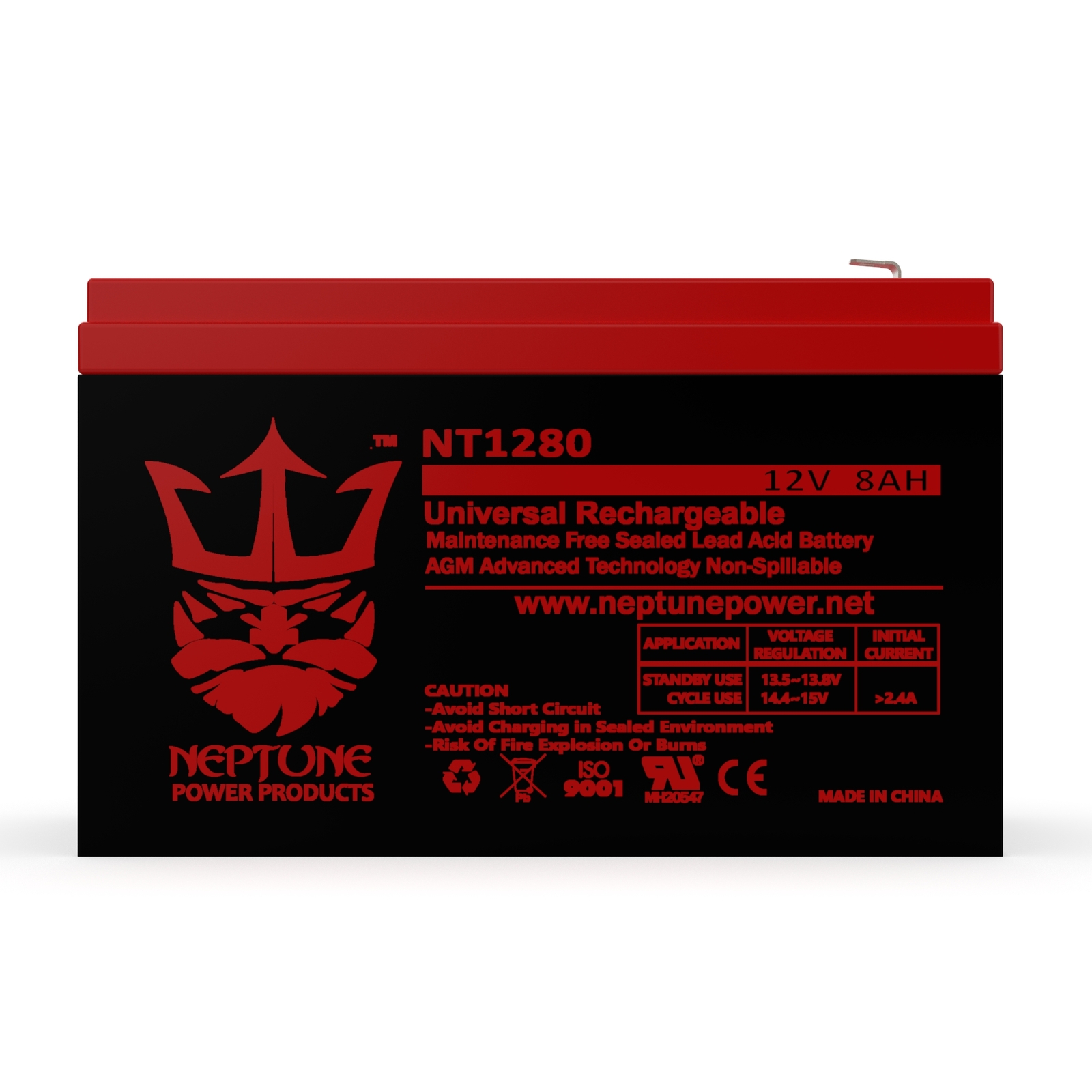 12V 8AH Replacement for GT12080-HG FiOS Power King Upg Systems Battery Neptune