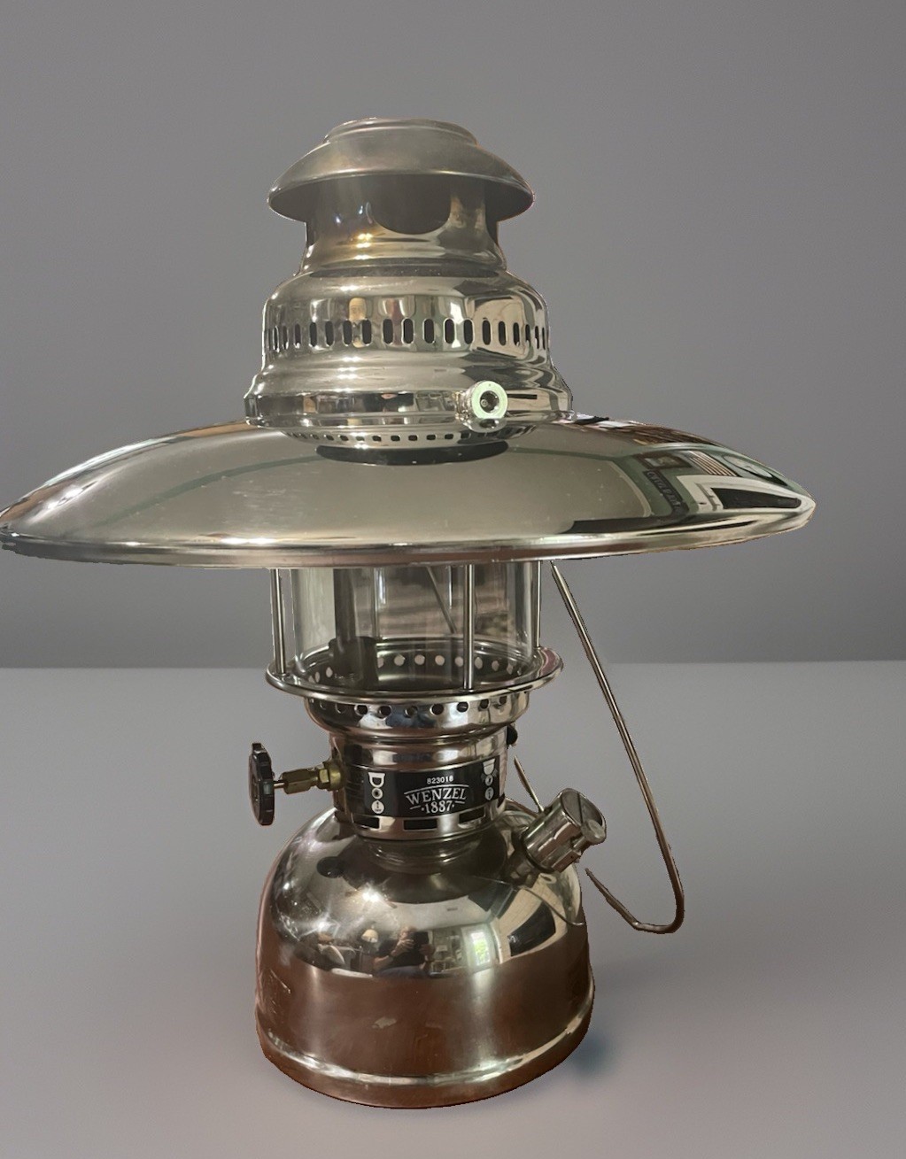 Vintage Wenzel 1887 Pressure Lantern In Orig Wooden Box All Accessories & Instr