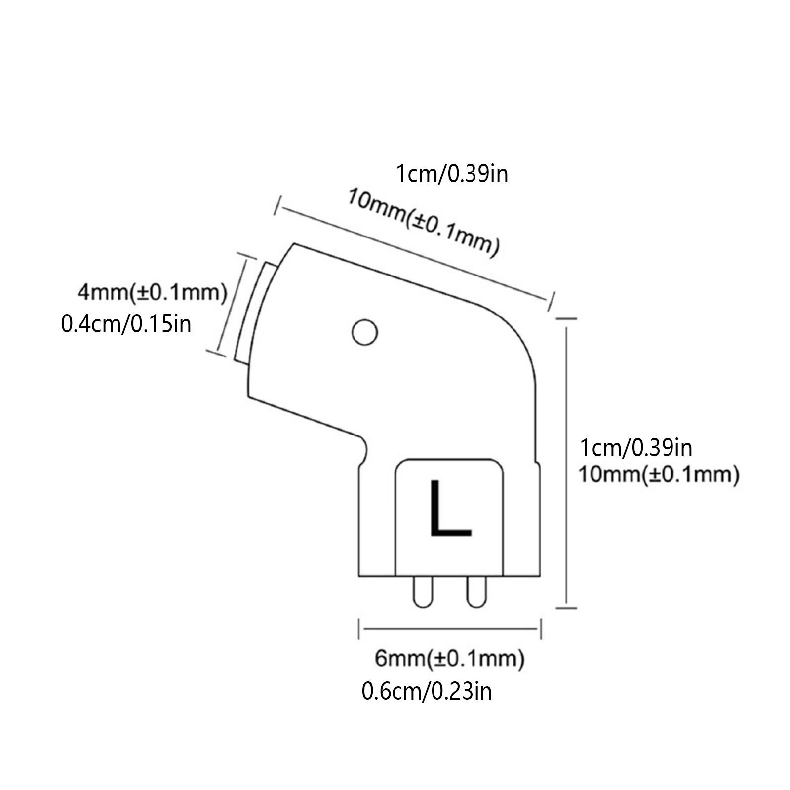 MMCX Female to 0.78MM Male Headphone Adapter Connector For Revonext For BQEYZ