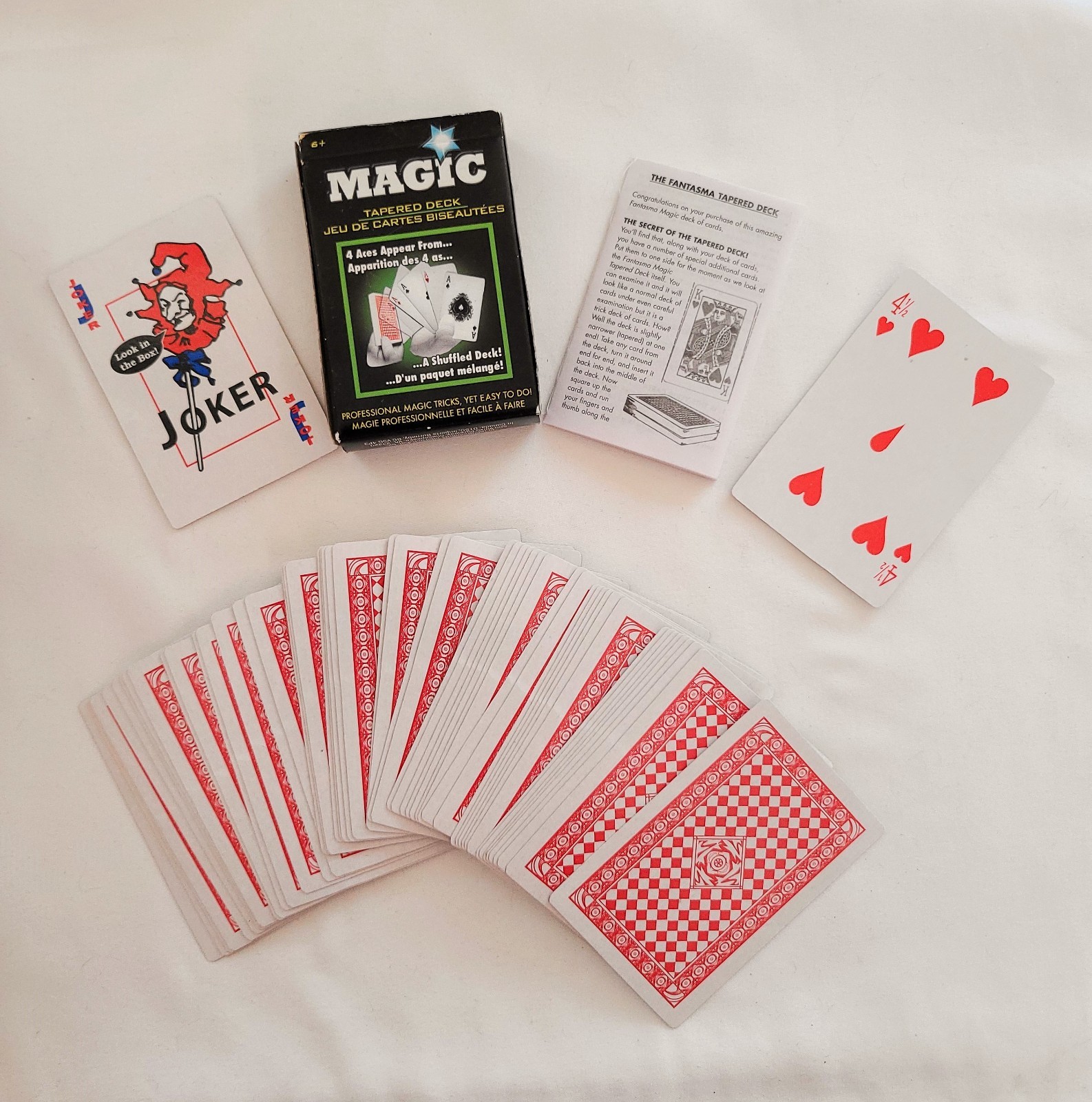 TRICK MAGIC CARDS - Two Sets...Marked & Tapered / Complete & w/instructions - VG