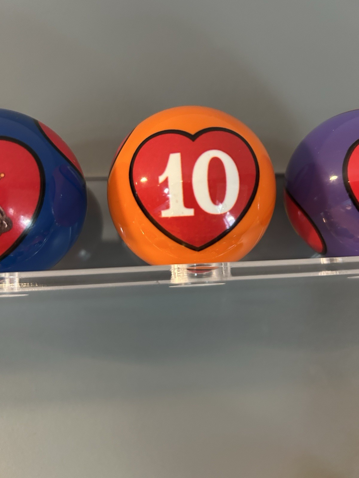 Poker Set Individual/replacement/collectable Pool Ball Ten Of Hearts