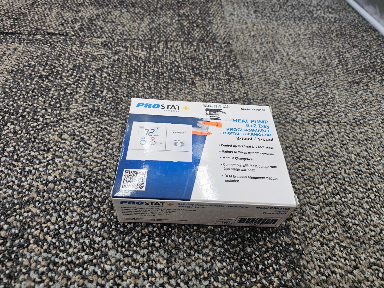 Prostat Plus PSP2152: Digital Thermostat 5+2 Day Programmable Heat Pump
