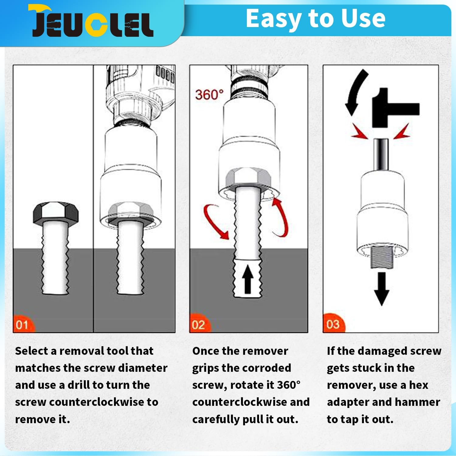6PCS Twist Lug Nut Socket Set - 1/2 inch Drive Damaged Nut Lock Remover Extra...