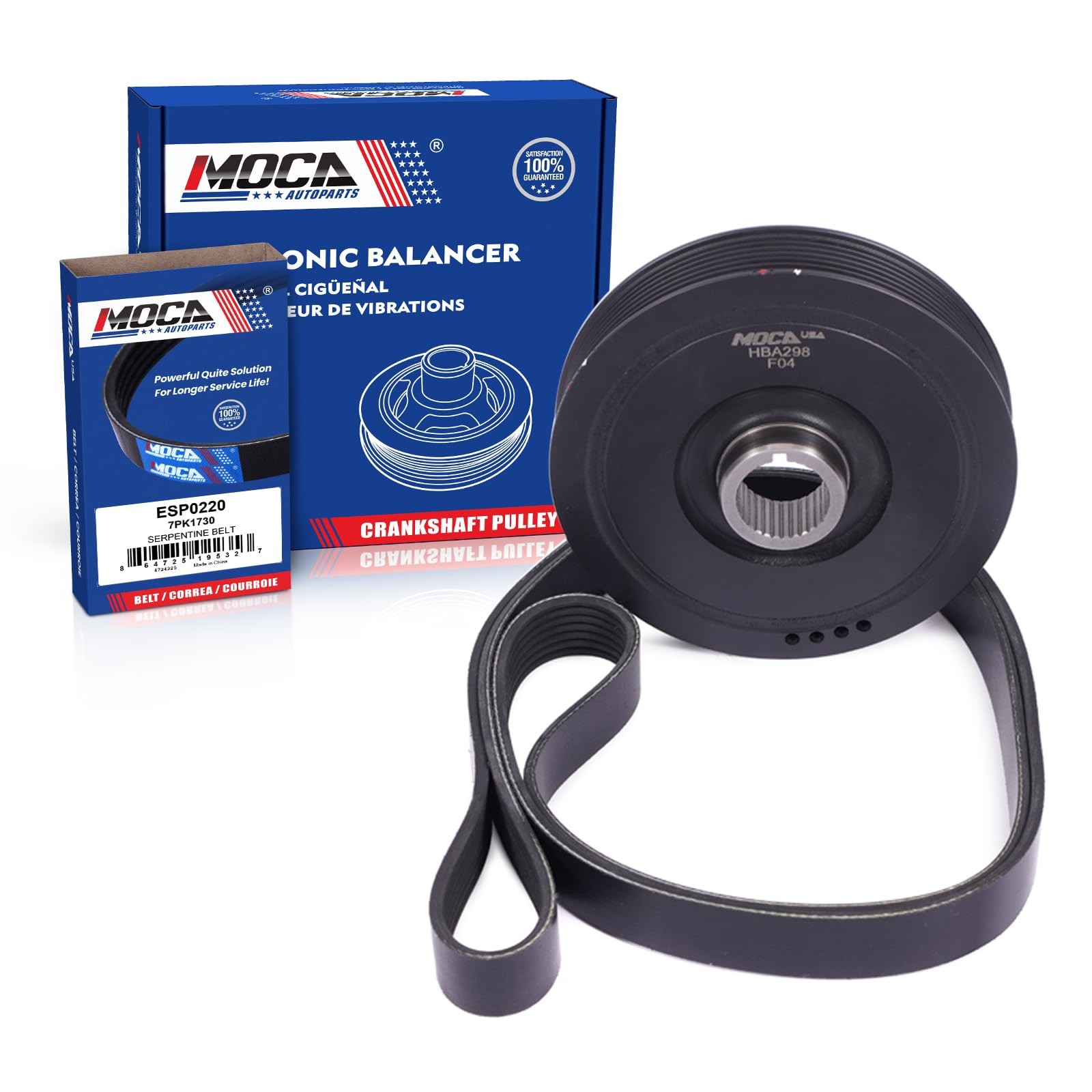 Harmonic Balancer Serpentine Belt Fit 2002-2006 RSX 2.0L CR-V 2.4L