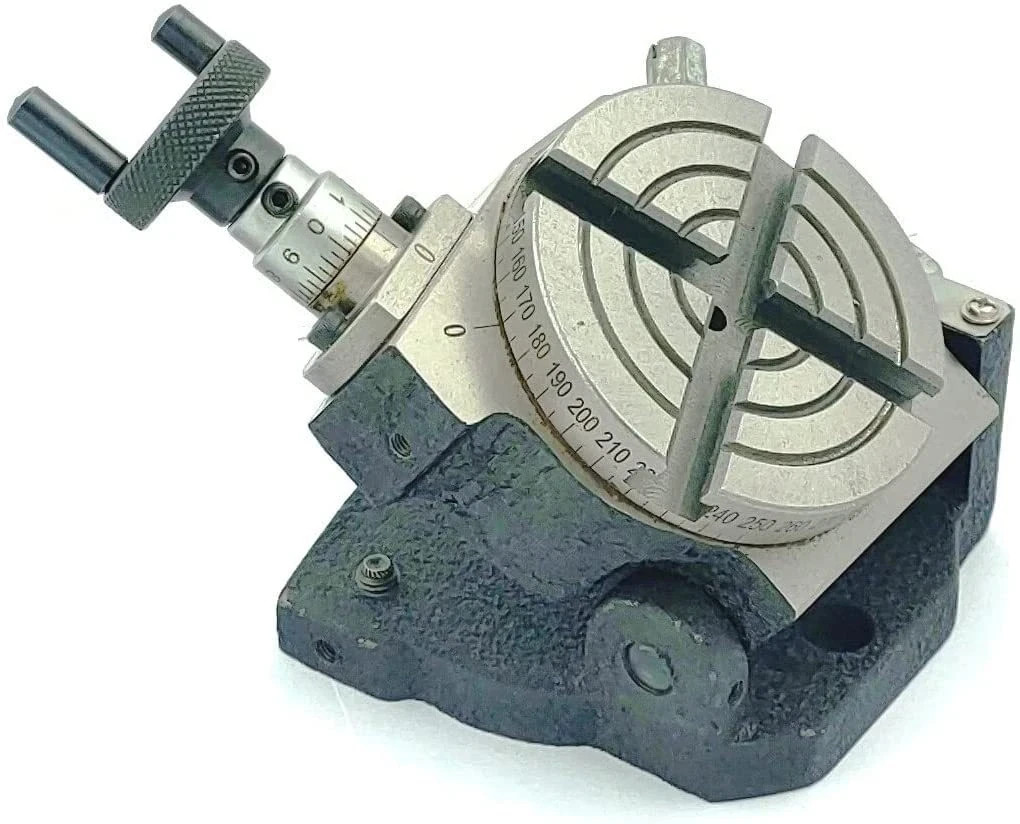 Small HV 3" Inch II 80 mm Tilting Rotary Milling Indexing Table with Clamp Kit