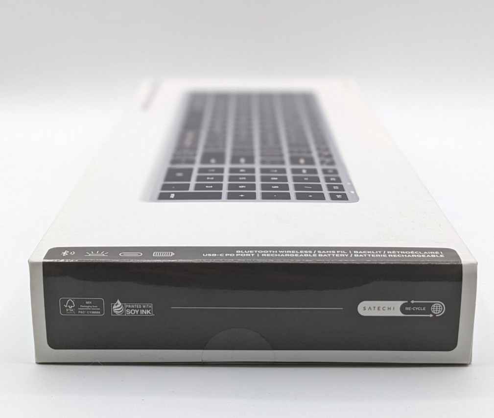 Satechi Slim X2 Bluetooth Backlit Keyboard With Numeric Keypad Space Gray SEALED