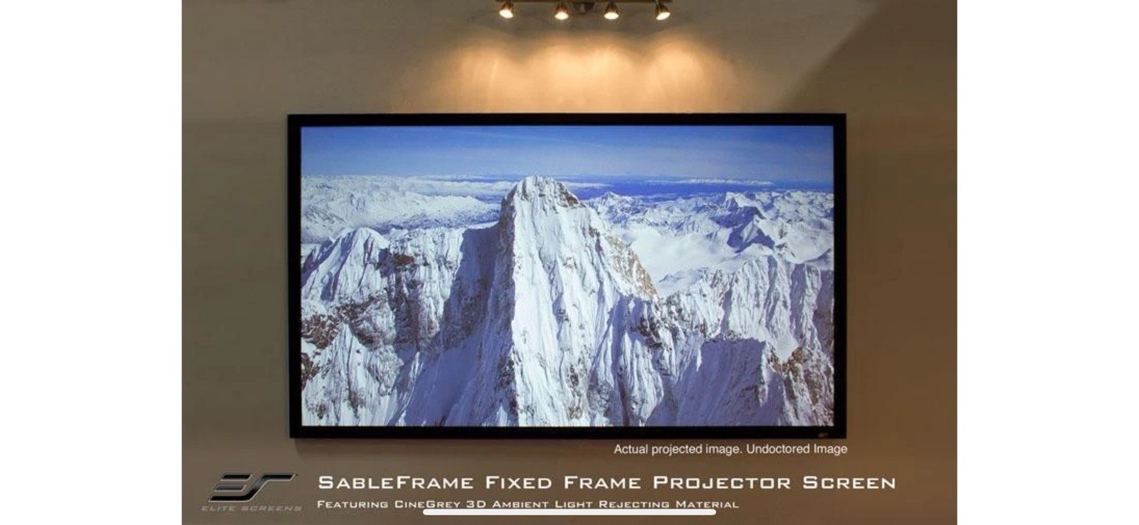 Elite Screens Cinegrey 3D ER110DHD3 Sable Frame Series 110" Projection Screen