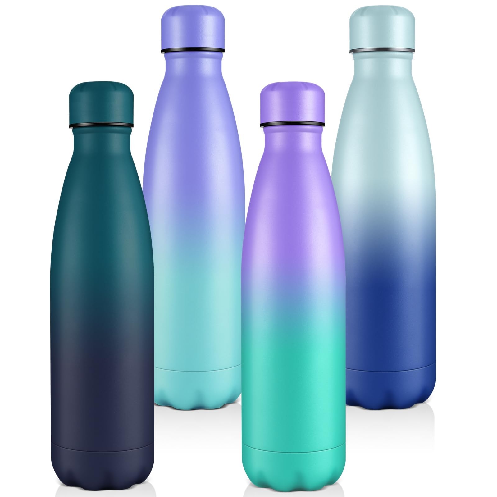 Volhoply 25oz Insulated Water Bottles Bulk 1/2/4 Pack Metal Sports Water Bottles