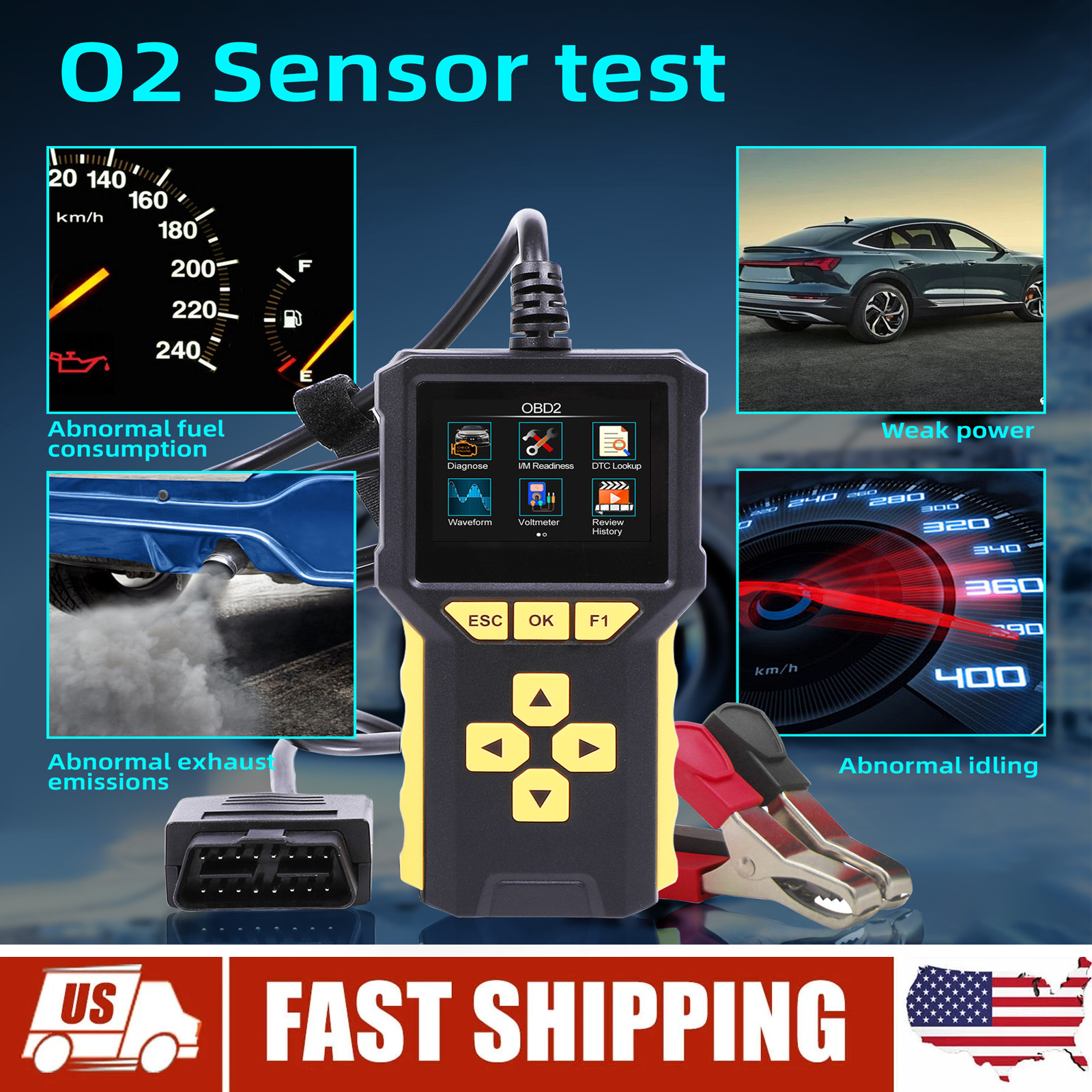 BT80 OBD Scanner Code Reader OBD II Check Engine Car Diagnostic Tool NEW