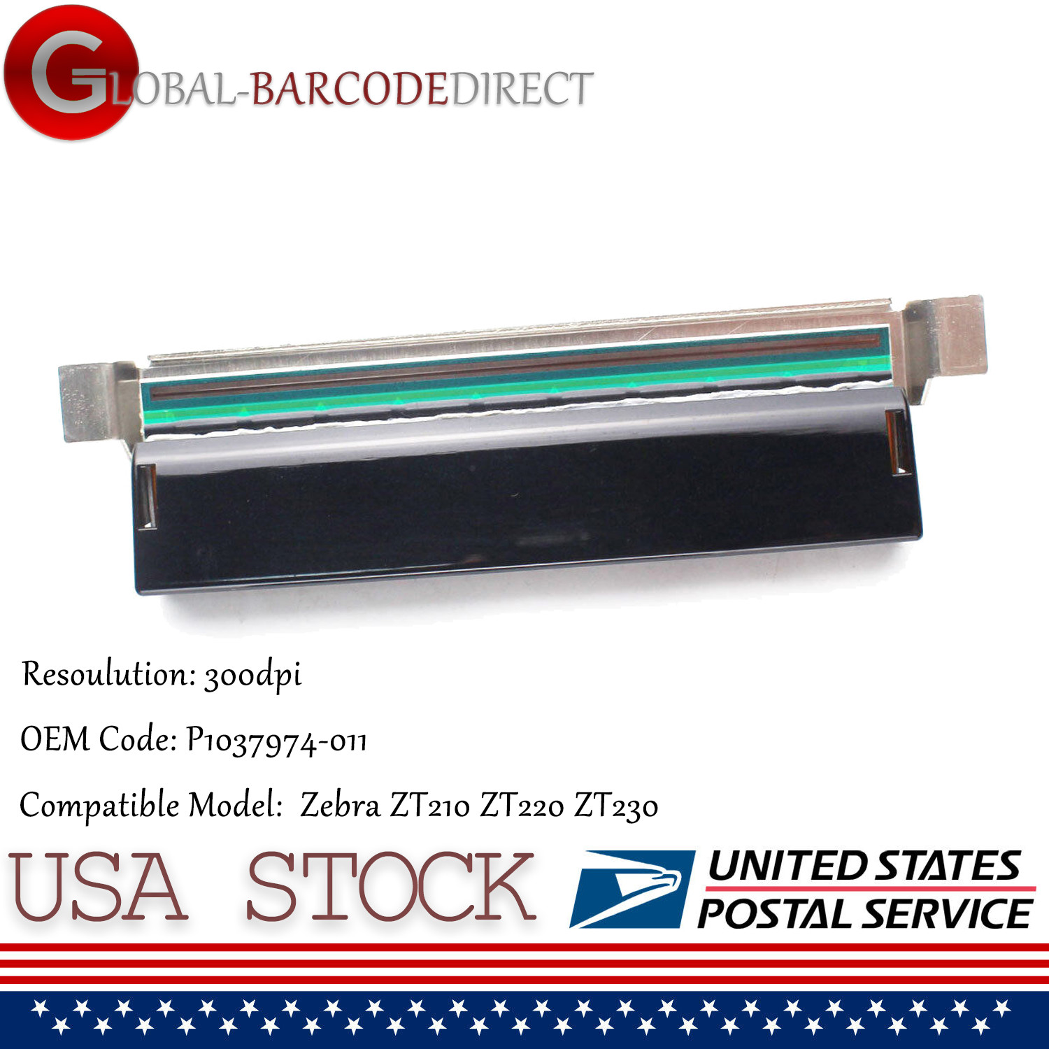 300dpi P1037974-011 Printhead for Zebra ZT210 ZT220 ZT230 Thermal Printer