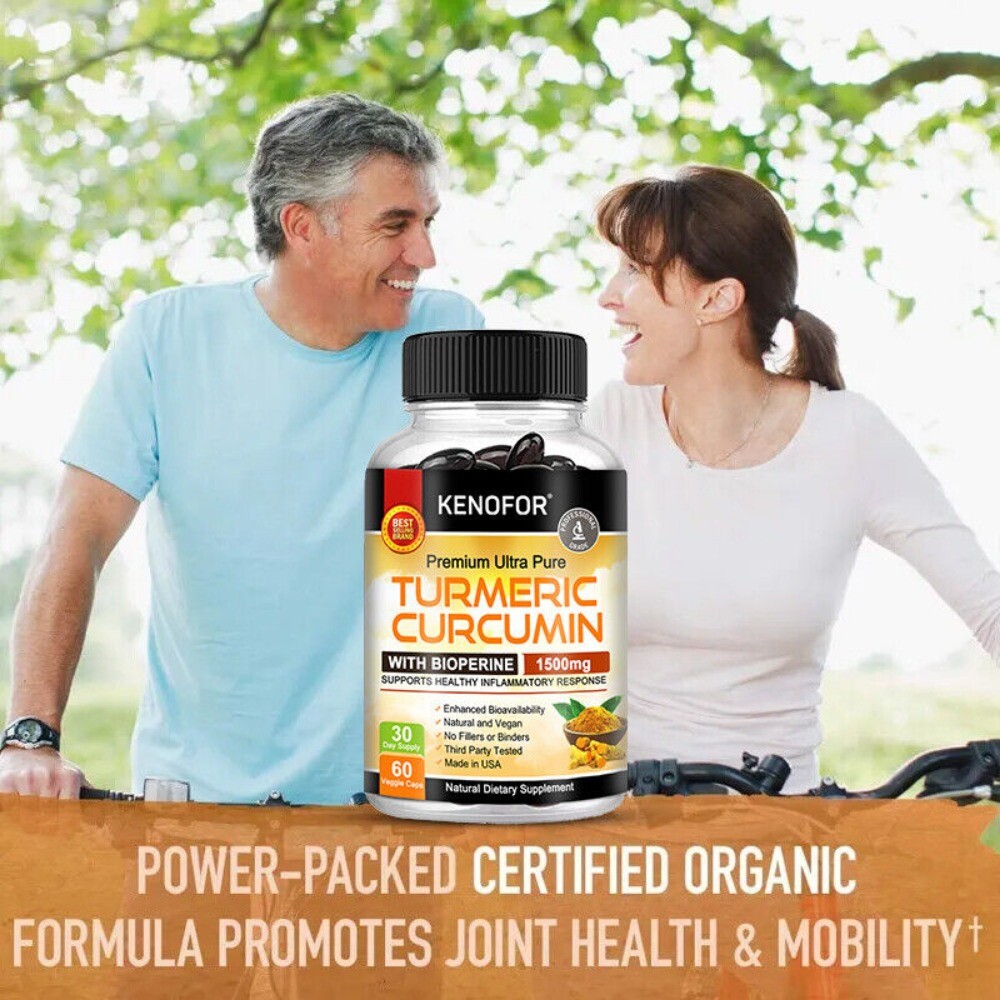 Turmeric Curcumin 1500mg Joint Support 60 Capsules New Exp 07/2026