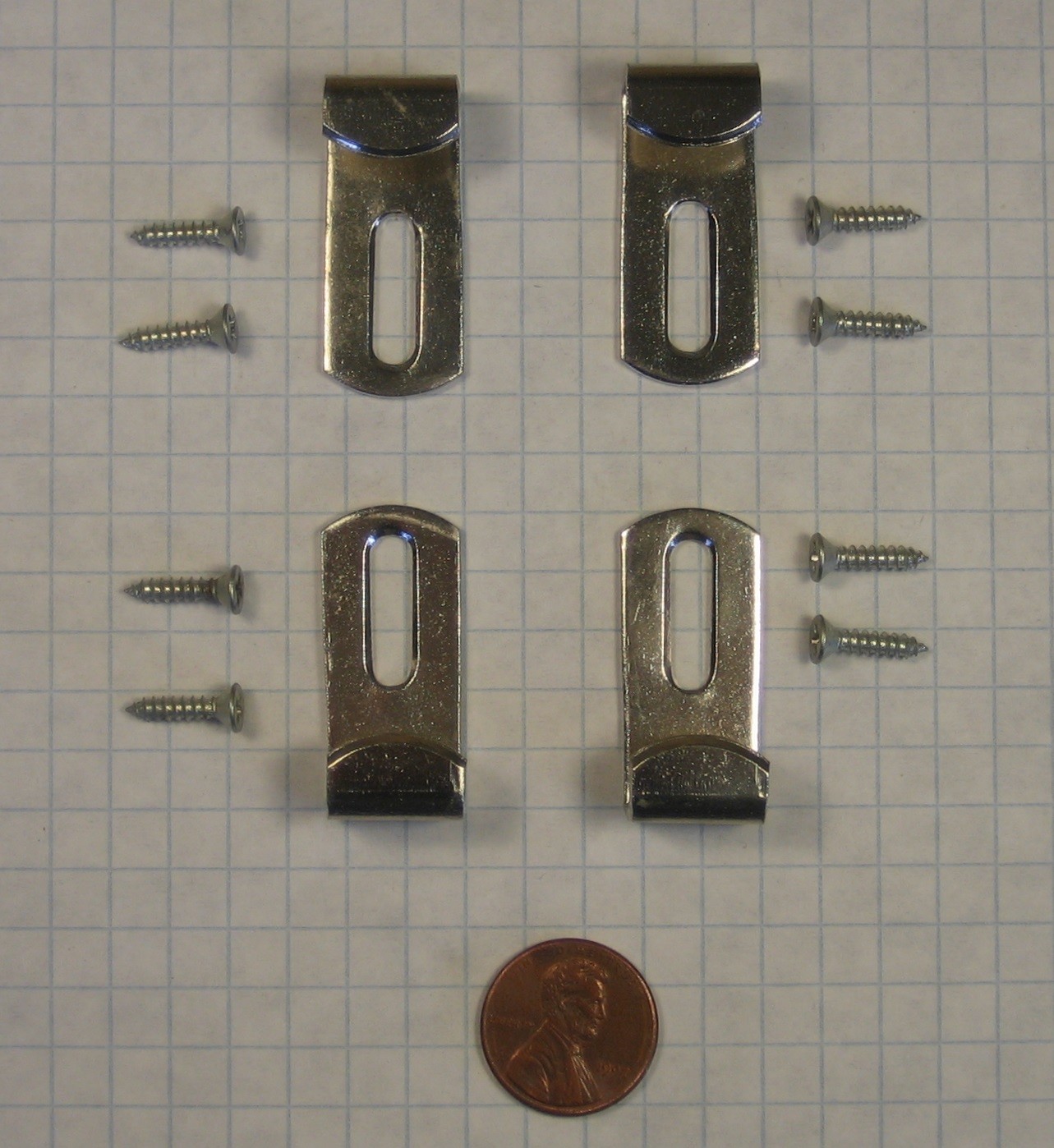 KV #318NP PANEL MOUNTING CLIP, STEEL, FOR 5/16" THICK PANELS, NICKEL-PLATED