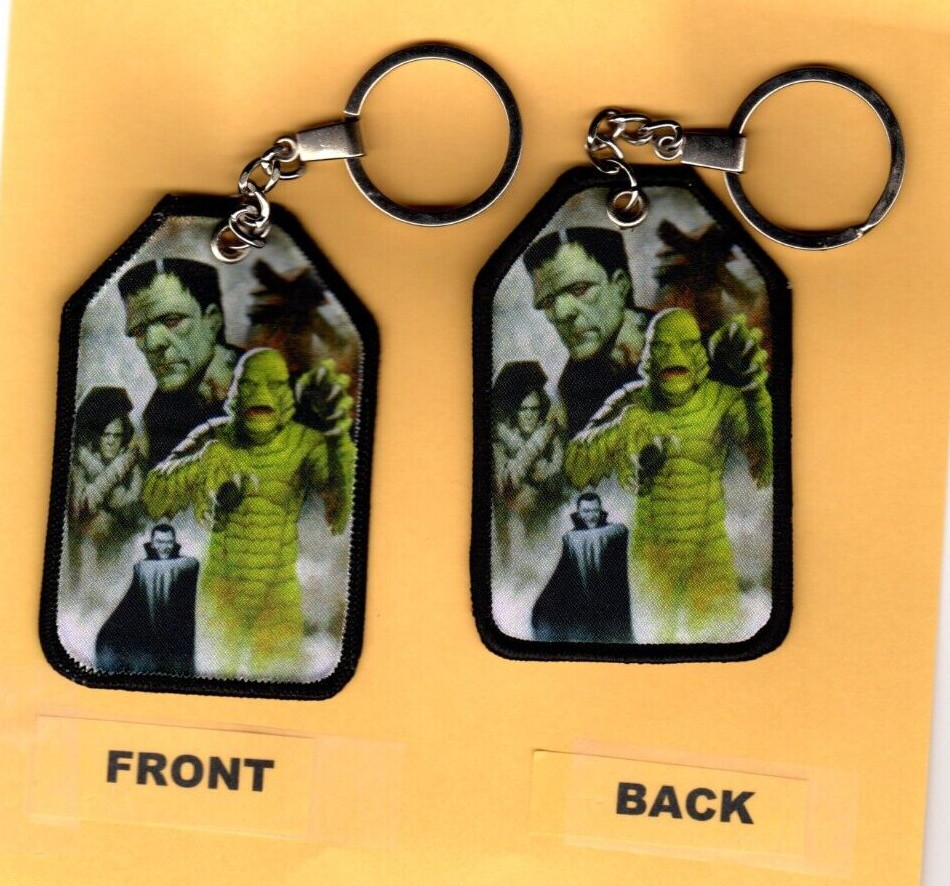 UNIVERSAL MONSTERS   SUBLIMATION   Key Chain APPROX SIZE 3.5X2.25"