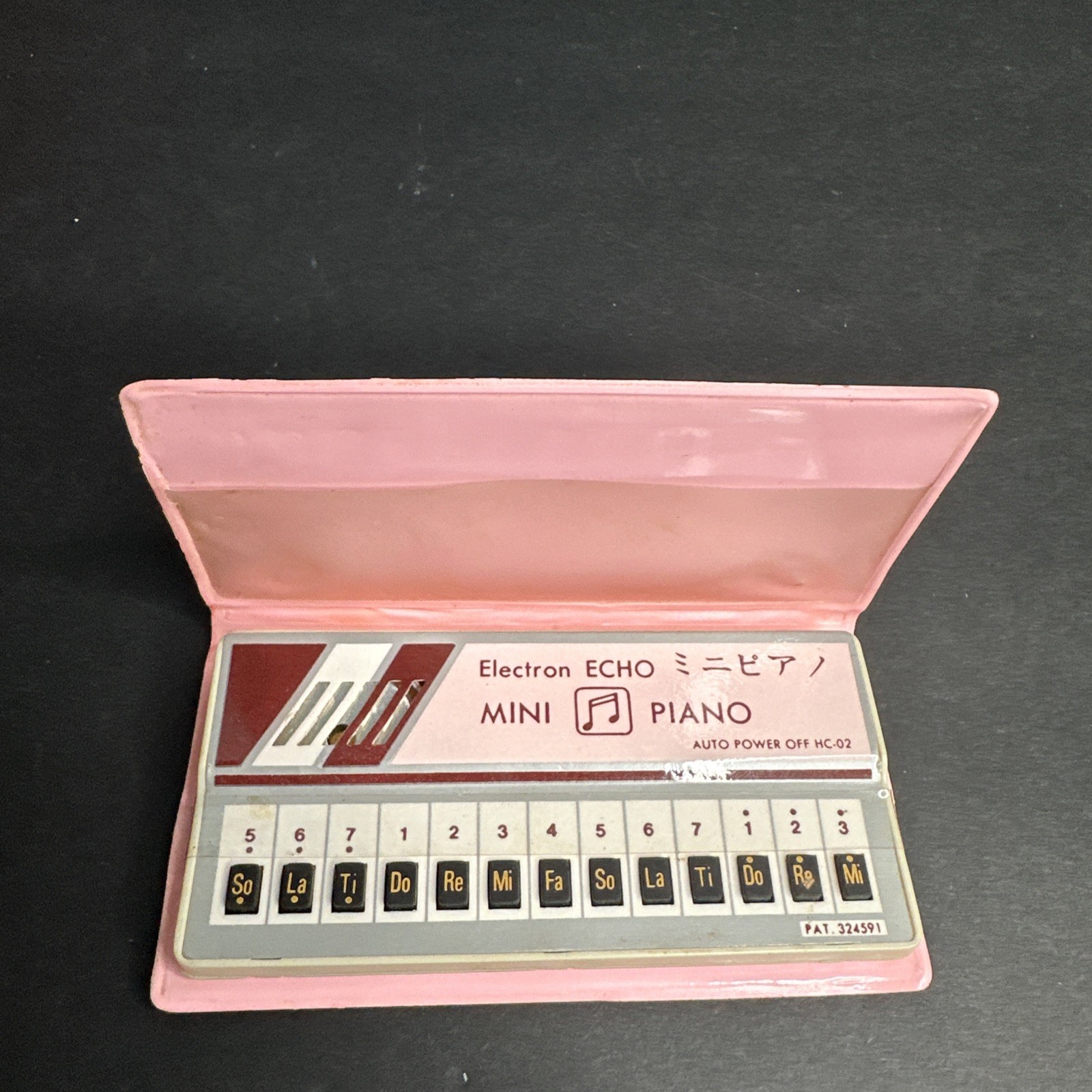 WORKING Electron Echo Mini Piano HC-02 Vintage Pink With Case