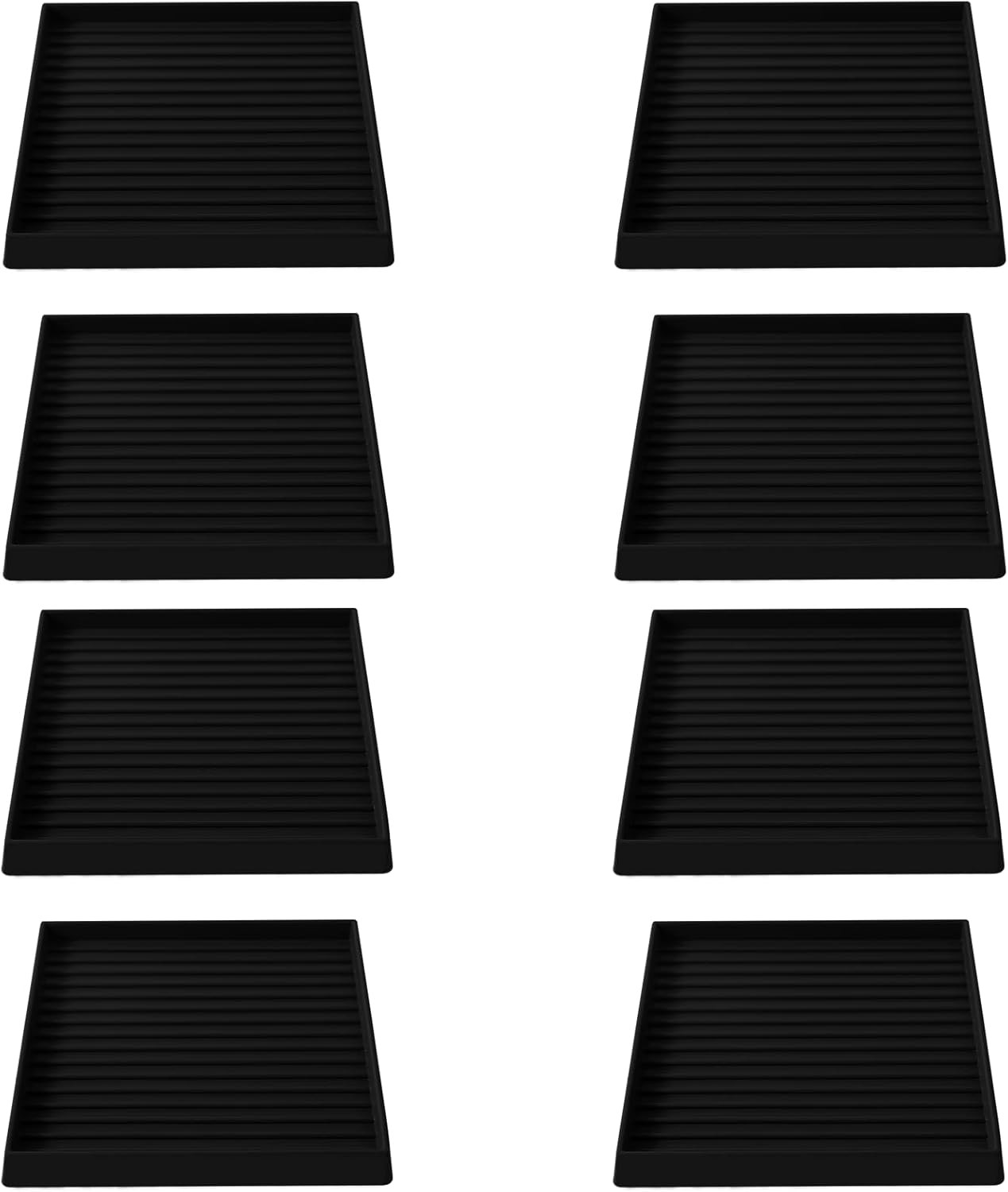 5X5 Square Rubber Furniture Caster Cups, Anti-Sliding Furniture Pads Bed Stopper