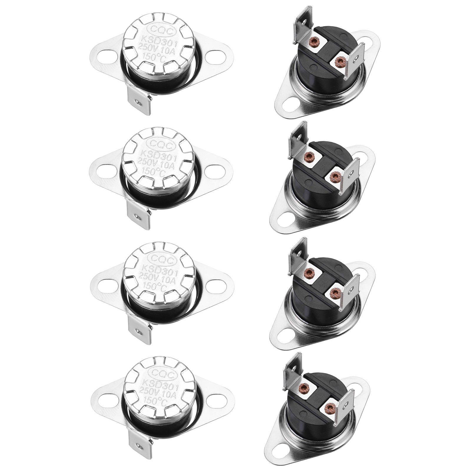 Temperature Control Switch , Thermostat , 150°C 10A Normally Closed 8pcs