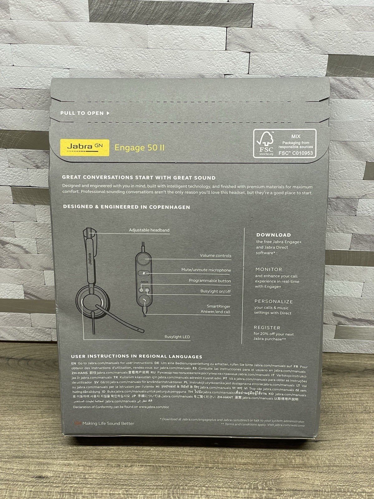 JABRA ENGAGE 50 II 5099-299-2219 Link USB-A UC Stereo Wired Headset BRAND NEW