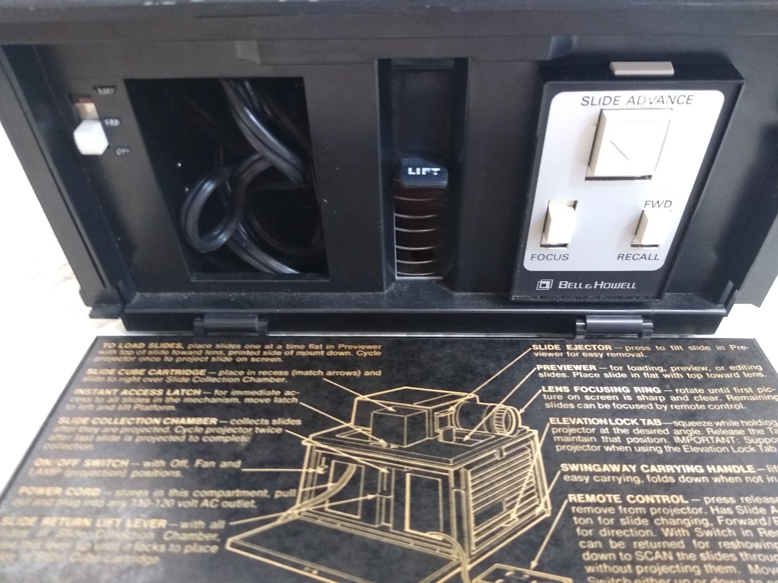 Vintage Bell & Howell RF 60 slide projector cube