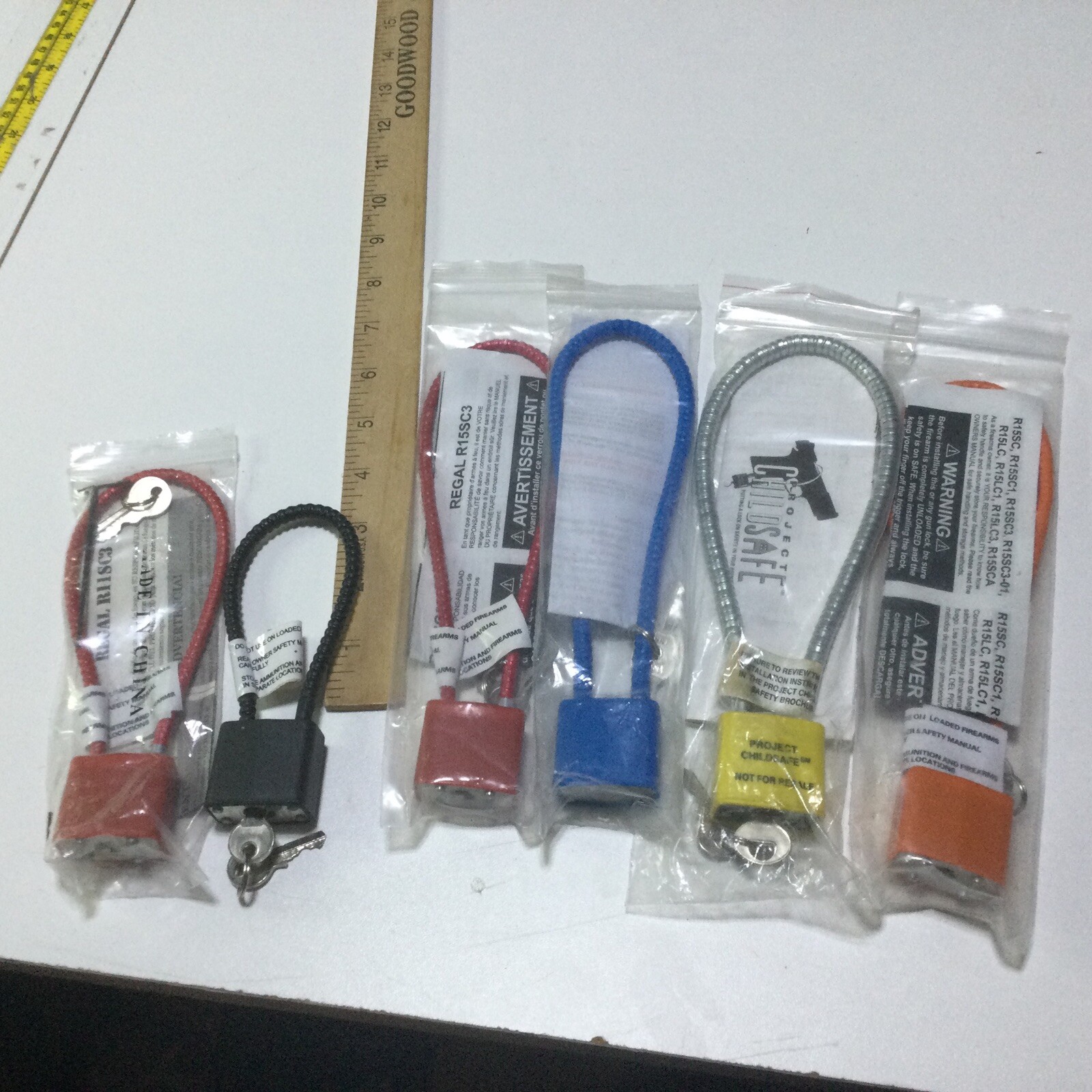 6 Gun Locks Steel Cable Trigger Pistol Rifle Shotgun Rifle Project Childsafe