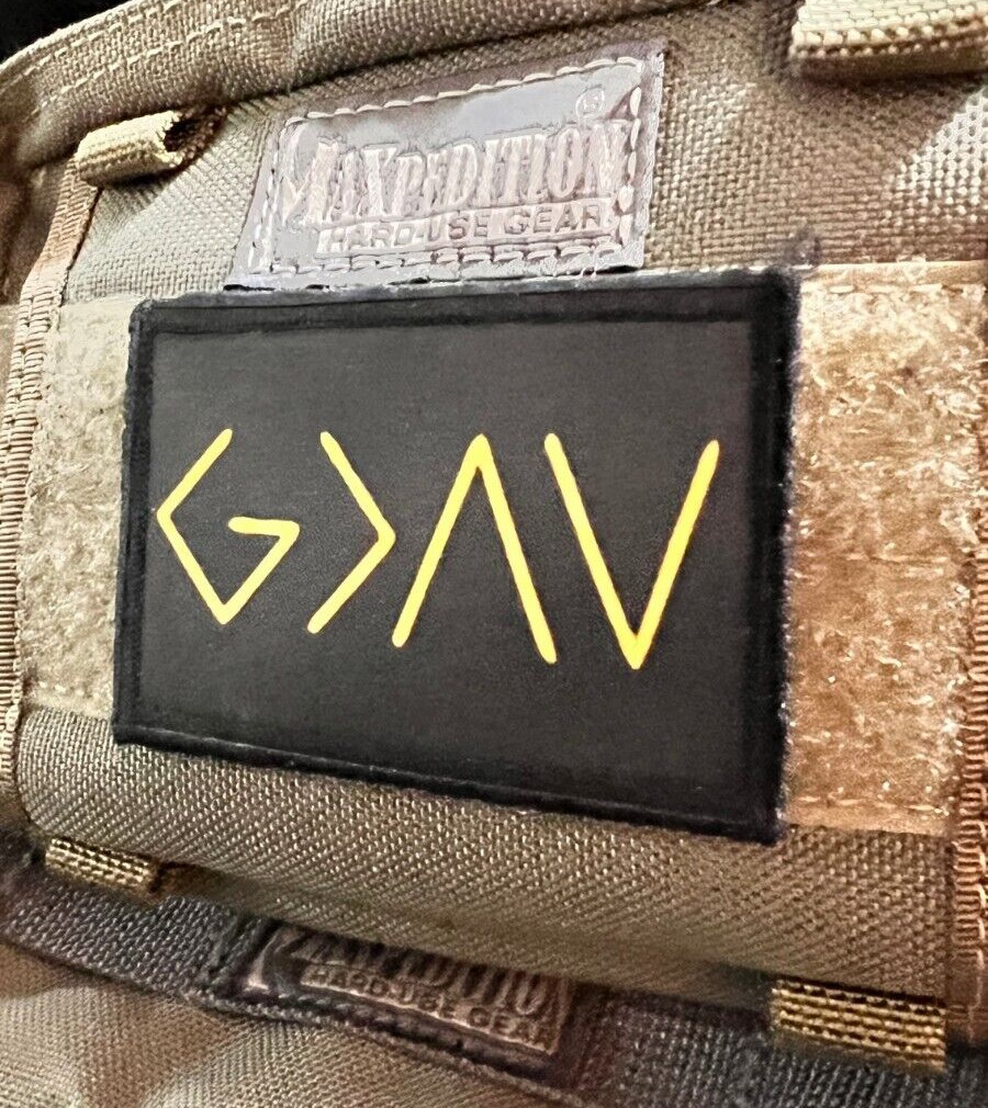 God is Greater than the highs and lows Morale Patch Tactical Military USA
