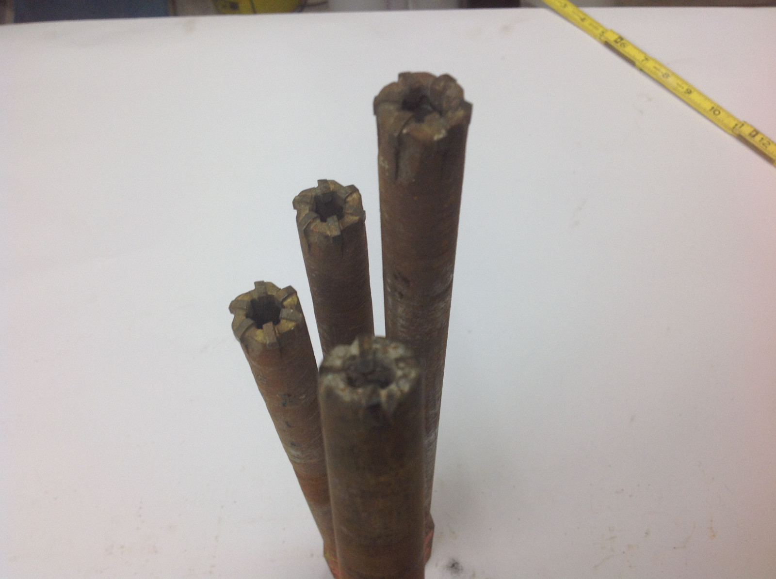 (4) 3/4" x 11 Thread Concrete Masonry CARBIDE Core Drill Bit USED