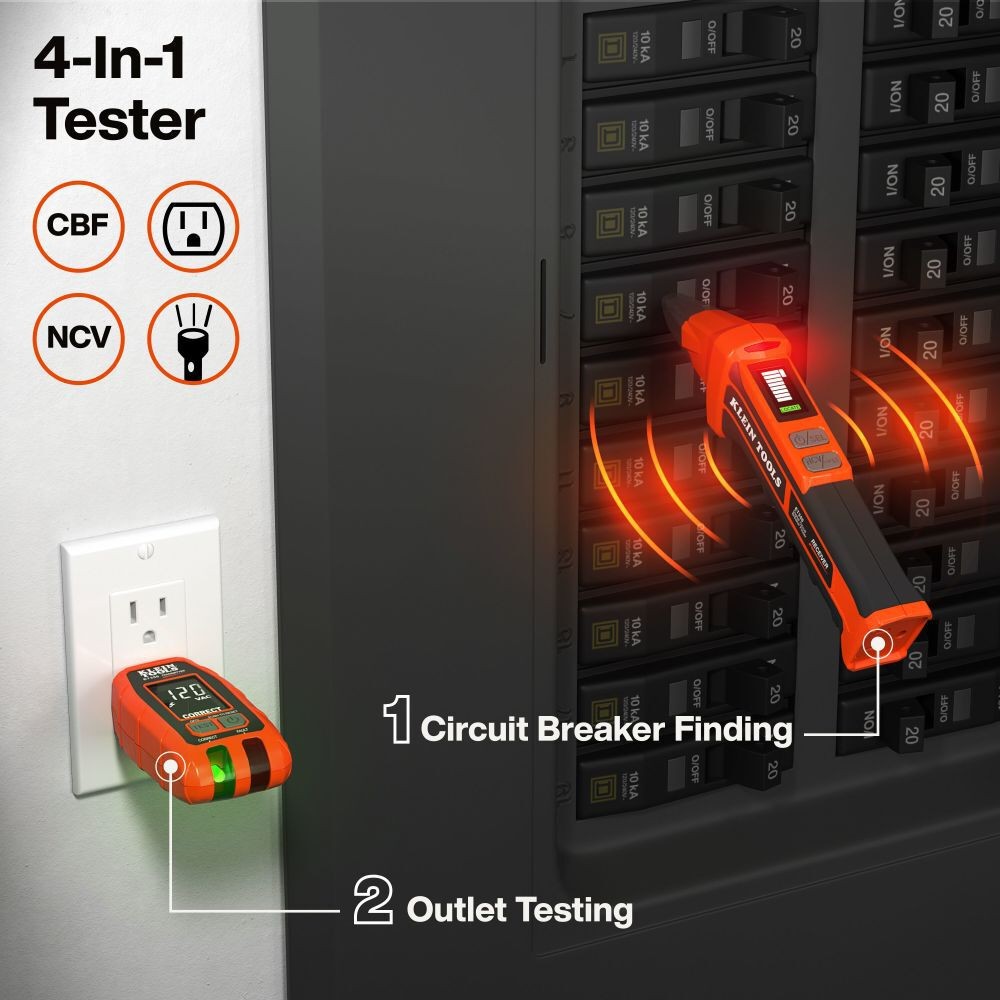 Klein Tools 4-In-1 Digital Circuit Breaker Finder
