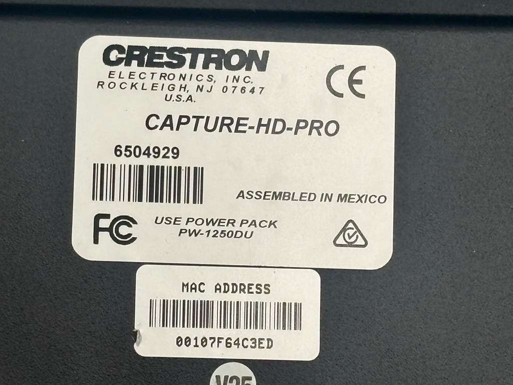 Crestron Capture-HD-Pro Advanced Media Processing Engine