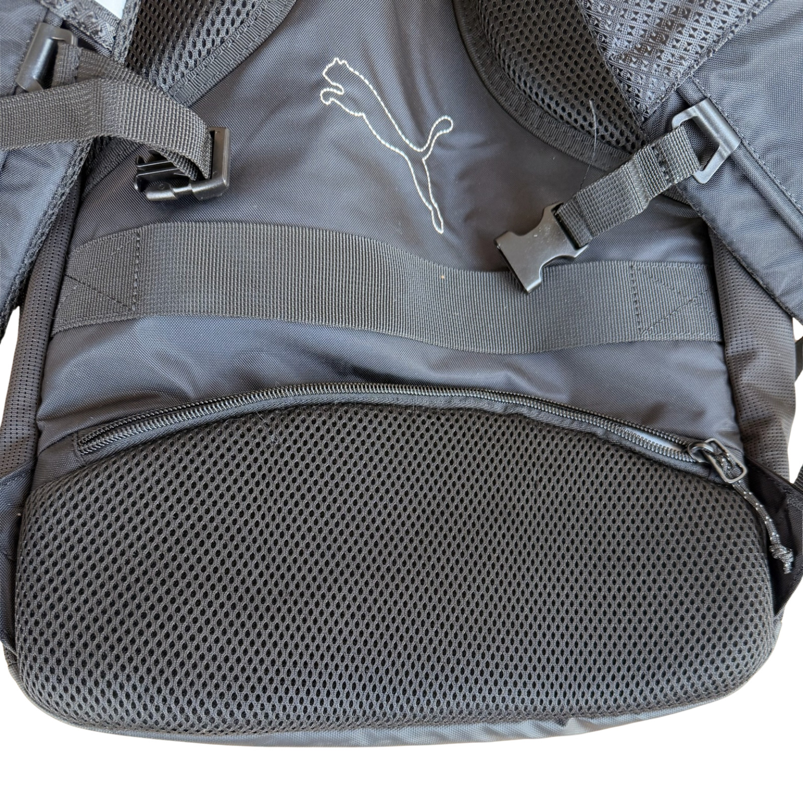 Puma Challenger 2 Backpack Multiple Pockets Adjustable Reflective Straps Black