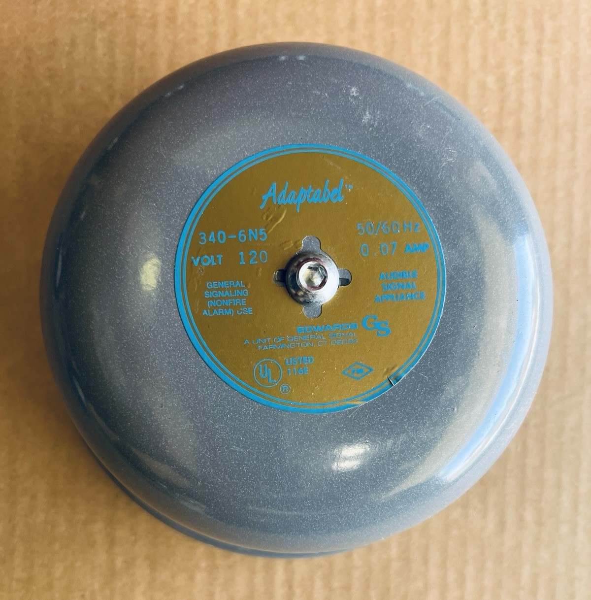 Edwards Adaptabel 340-6N5 (MPN 340-6N5) 120V Alarm Bell Bells