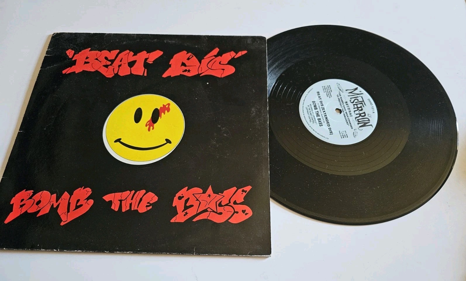 BOMB THE BASS BEAT DIS VINYL 12# LP SINGLE MISTER-RON RECORDS DOOD121 BLUE LABEL