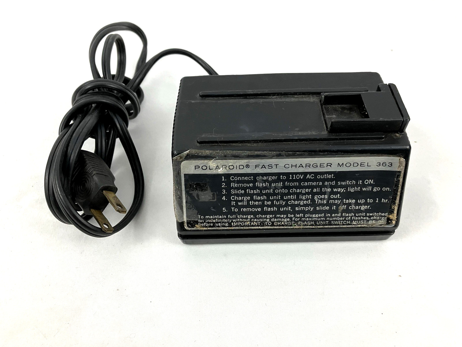 Vintage Polaroid Fast Charger Model 363 Flash Unit Untested Camera Accessory