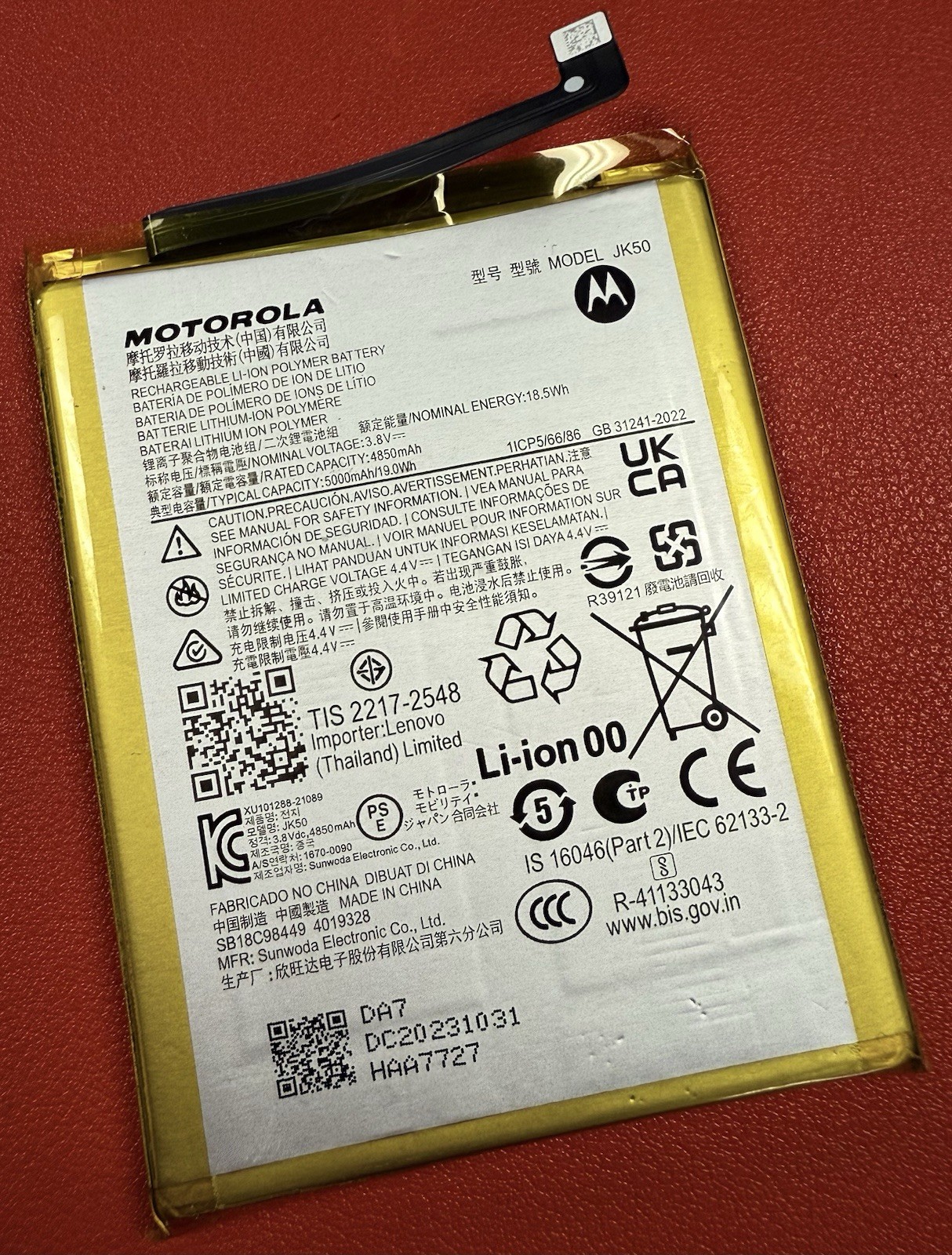 Original OEM JK50 Working Battery Motorola MOTO G Power Play XT2165 XT2271