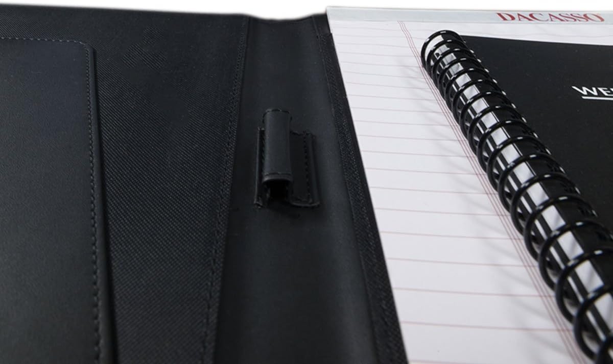 Dacasso Top-Grain Leather Standard Portfolio, Black (E1001) NEW