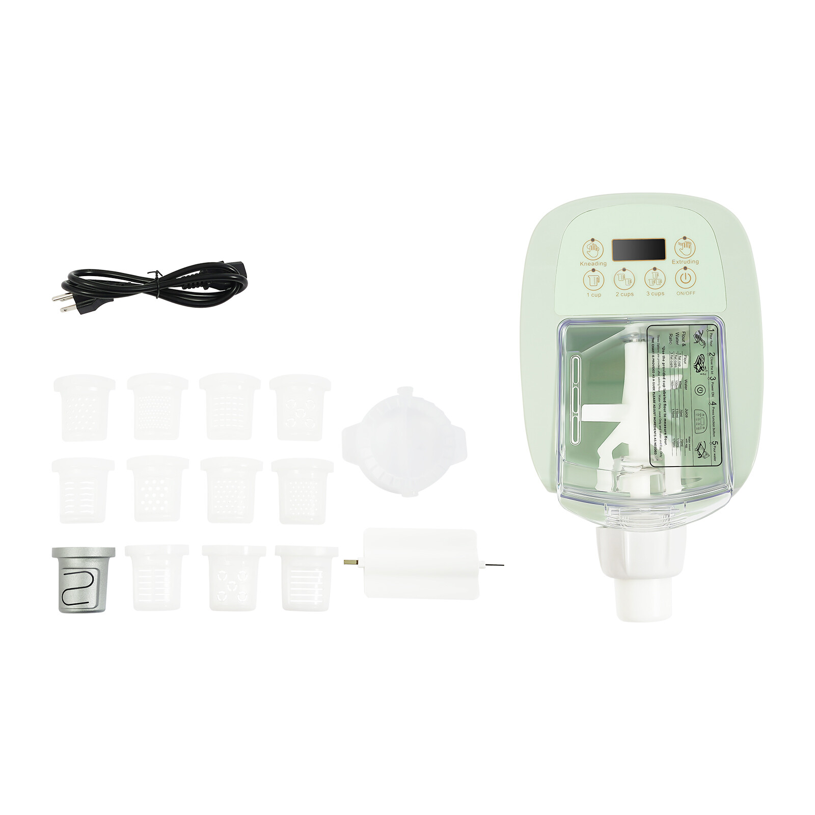 Electric Pasta Maker Automatic Noodle Making Machine with 13* Molds 260W 110V