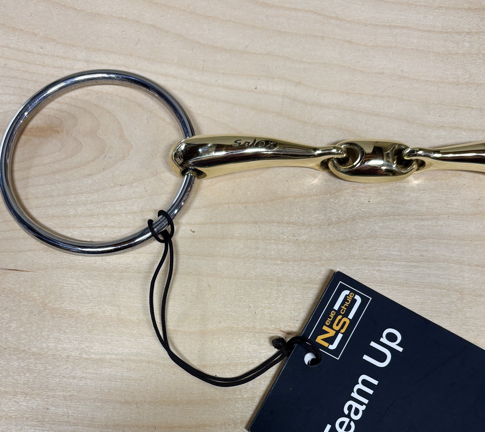 Neue Schule Salox Team Up Double Joint Loose Ring Snaffle Bit 5.5" - 16mm