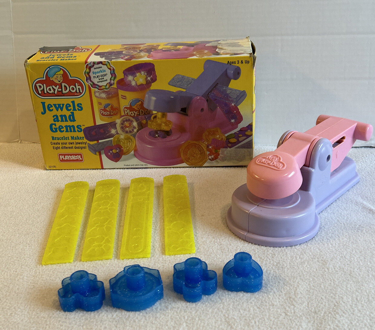 1994 Vintage Play-Doh Playskool Jewels And Gems Bracelet Maker Complete #22105