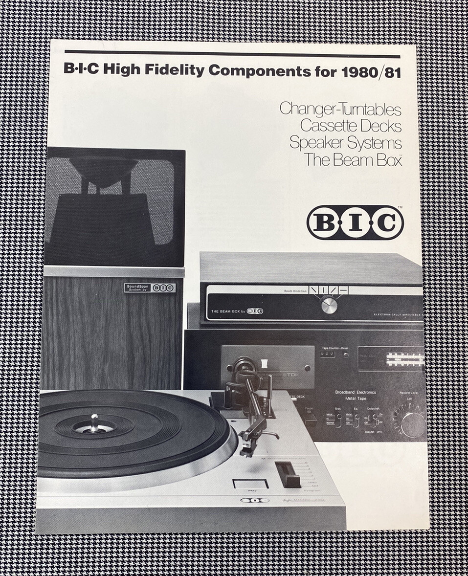 BIC HIGH FIDELITY COMPONENTS FOR 1980/81 ORIGINAL PRODUCT BROCHURE J0468