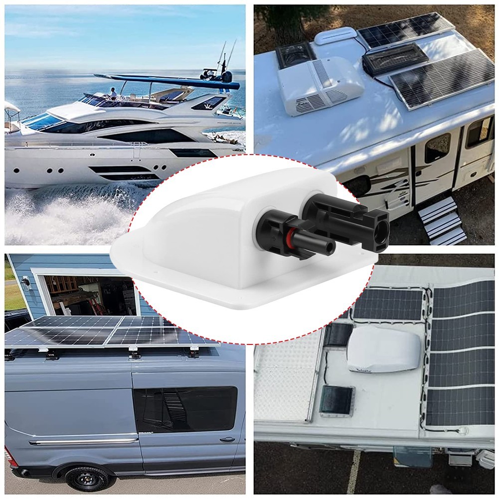 Solar Connect Box 12 X 9.5 X 4cm Garden Motorhomes Waterproof Weatherproof