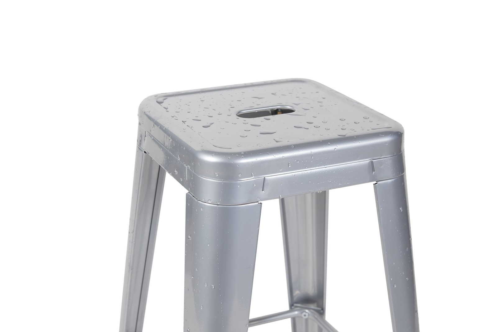 30 Inch Counter Height Stool, Backless Metal Bar Stools Set of 2, Non-Stackabl
