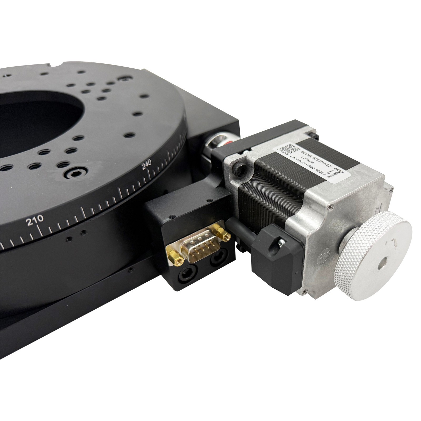 Two-Phase Stepper Driver Motorized Precision Rotary Table Worm Gear Drive
