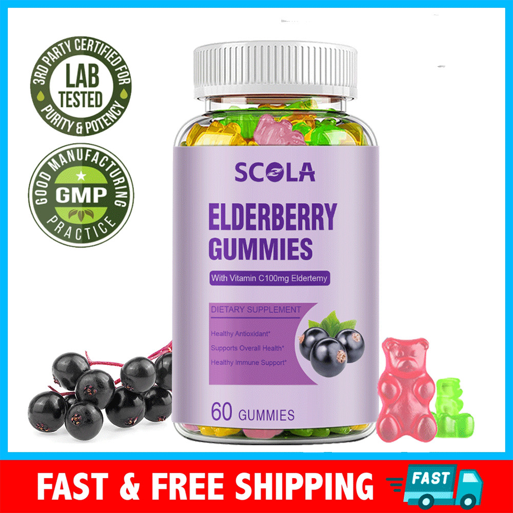 NEW Nature Made Elderberry Gummies With Vitamin C & Zinc Supplement 100 mg