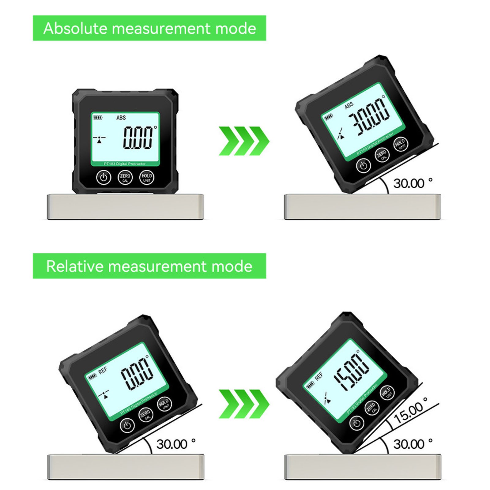 Digital Angle Finder With 4 Side Strong Magnet Backlit Display For Woodwork RVVA