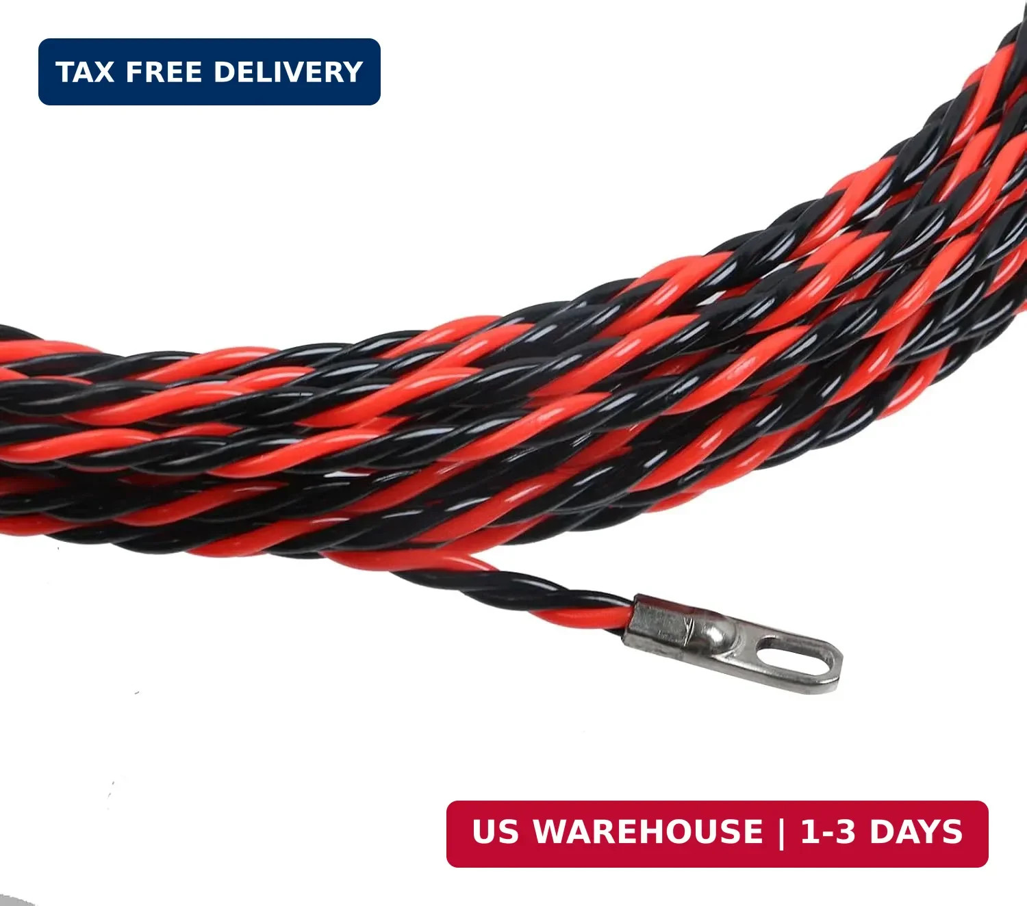0.26"/6.5mm Fish Tape Cable Puller Kit, Electrical Cable Puller Through Wall Wir