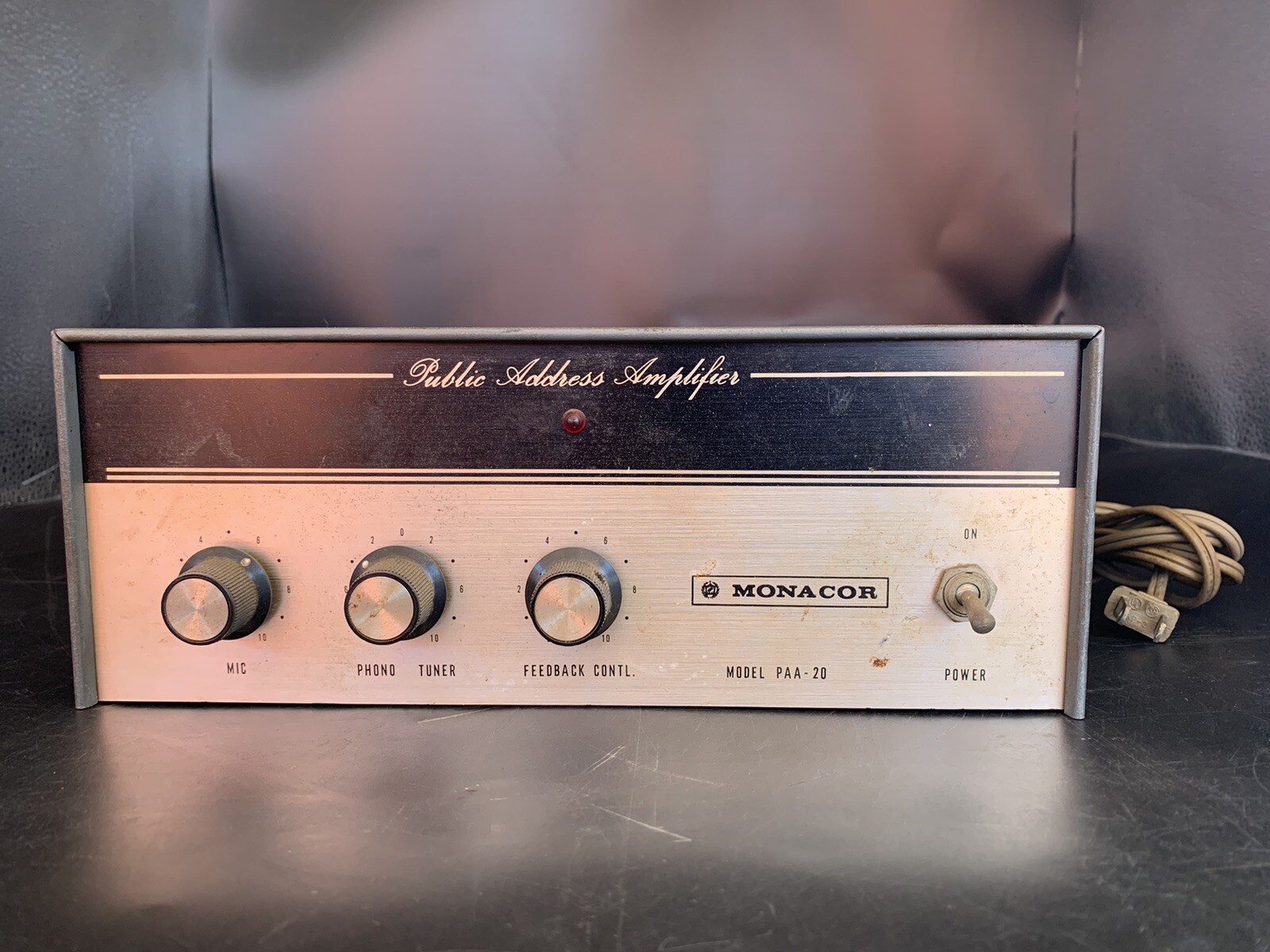 Monacor PAA-20 Public Address Amplifier. Powers On, AS-IS