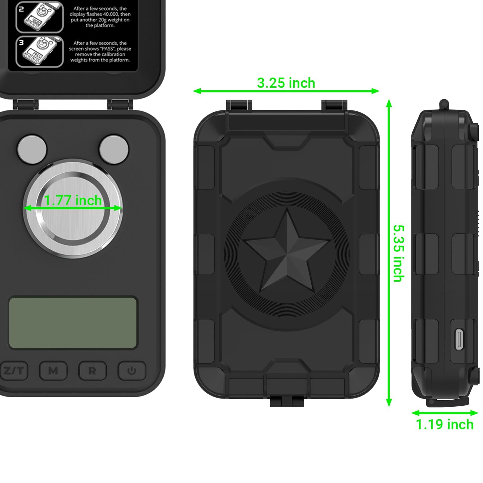 MAXUS Reloading Scale 50g/01g with Powder Trickler and 3 Backlight Modes
