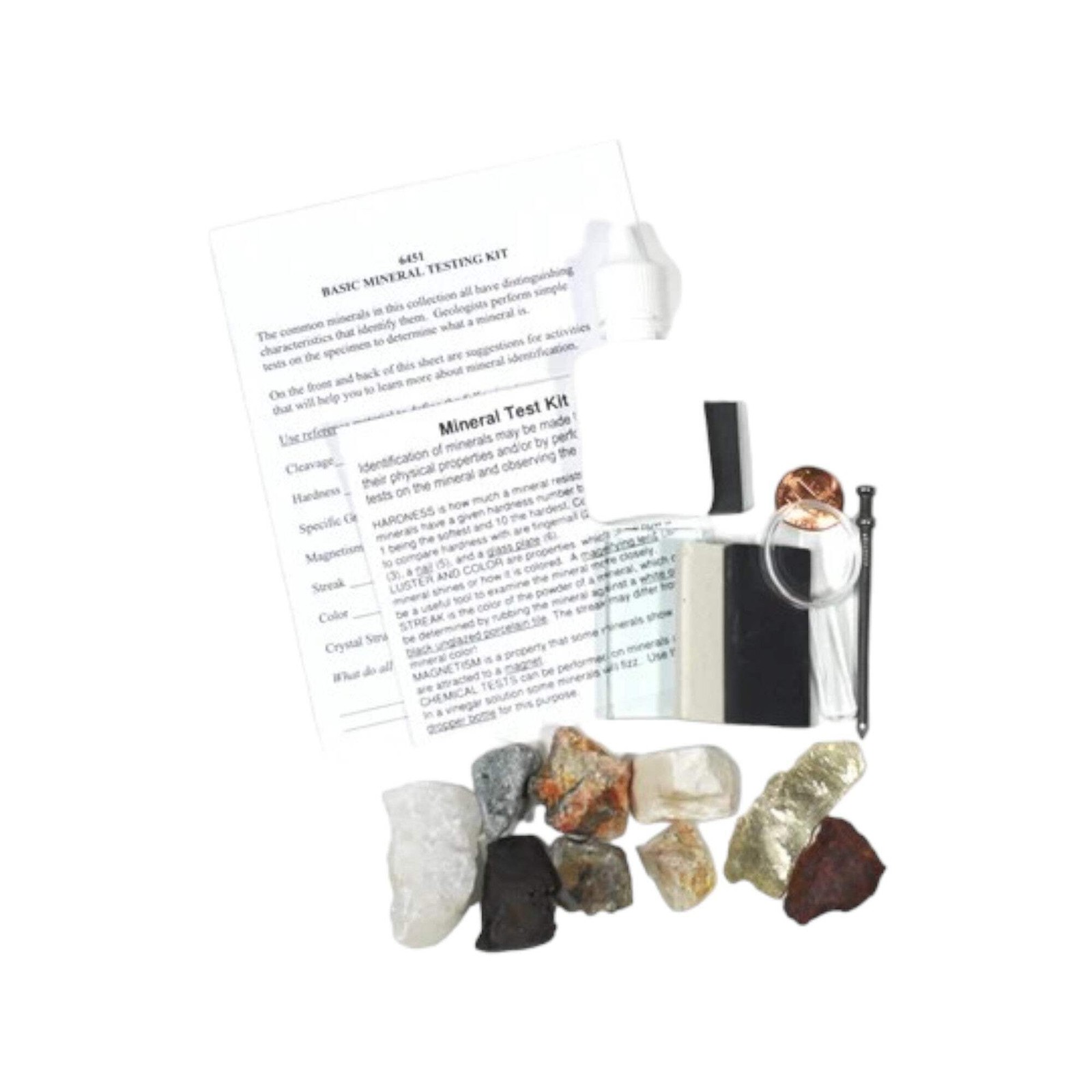 Mineral Test Kit, with Minerals